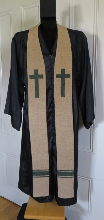 Forest green cross and bands