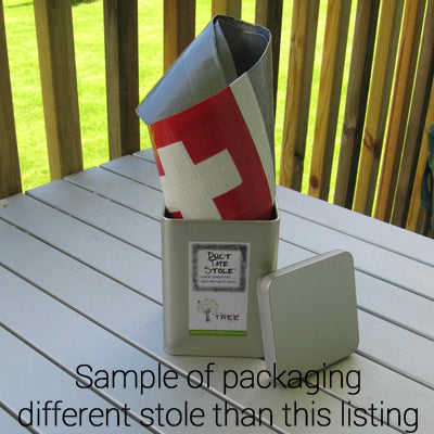 Rainbow duct tape stole