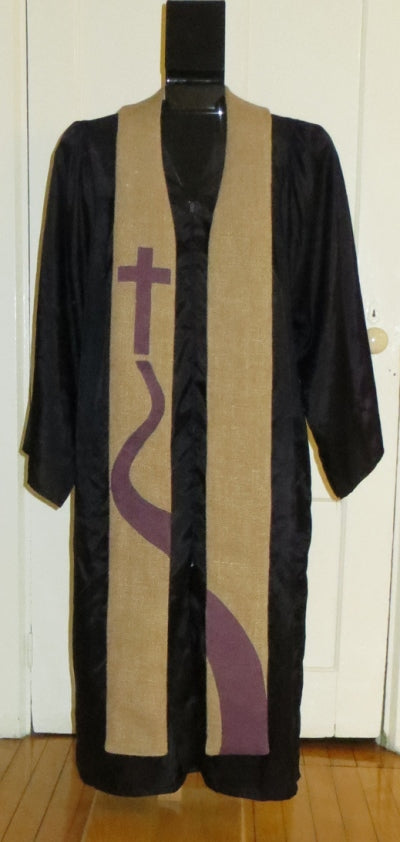 The Path - simple clergy stole for Lent and Advent – Clapping Tree Stoles