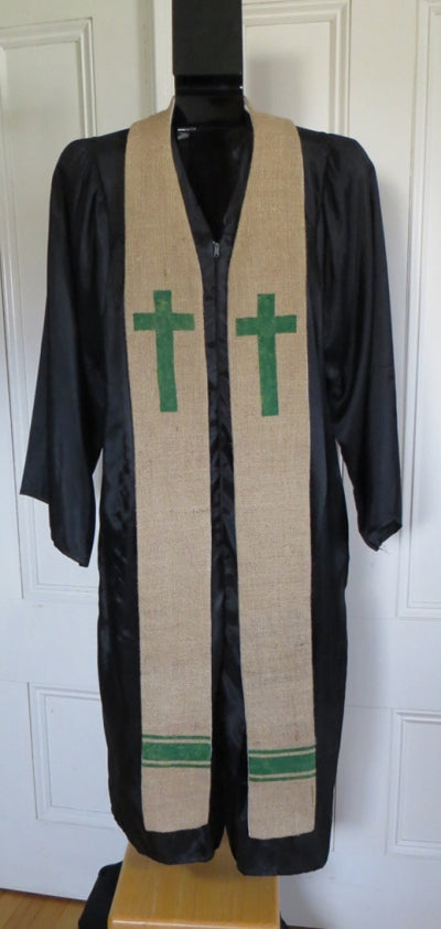 Simple cross and bands - bright green