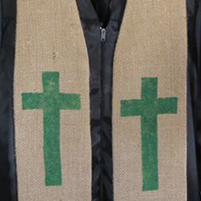 Simple cross and bands - bright green