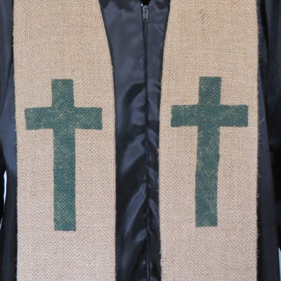 Forest green cross and bands