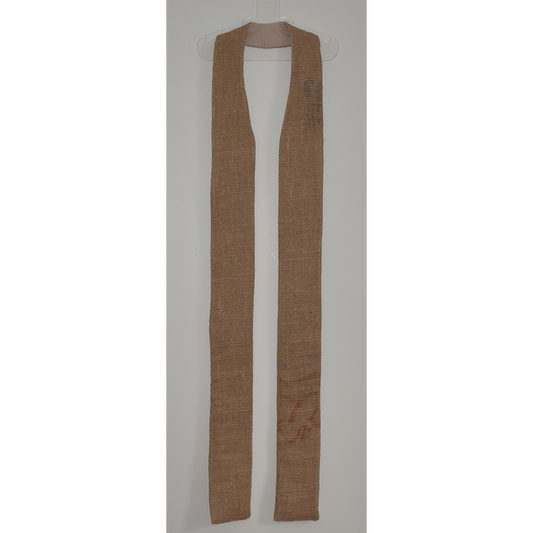 Reclaimed burlap coffee sack stole - unpainted